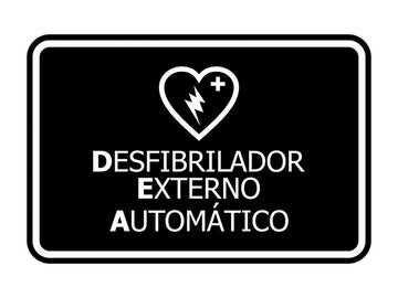 Signs ByLITA Classic Framed Desfibrilador Externo Automatico Door or Wall Sign
